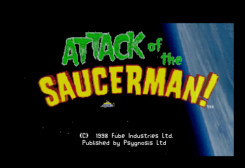 Attack of the Saucerman! Title Screen